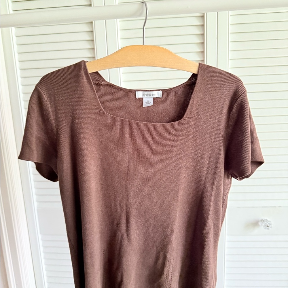 🤎 Dressbarn Ribbed Knit Top – Size M - Picture 3 of 4